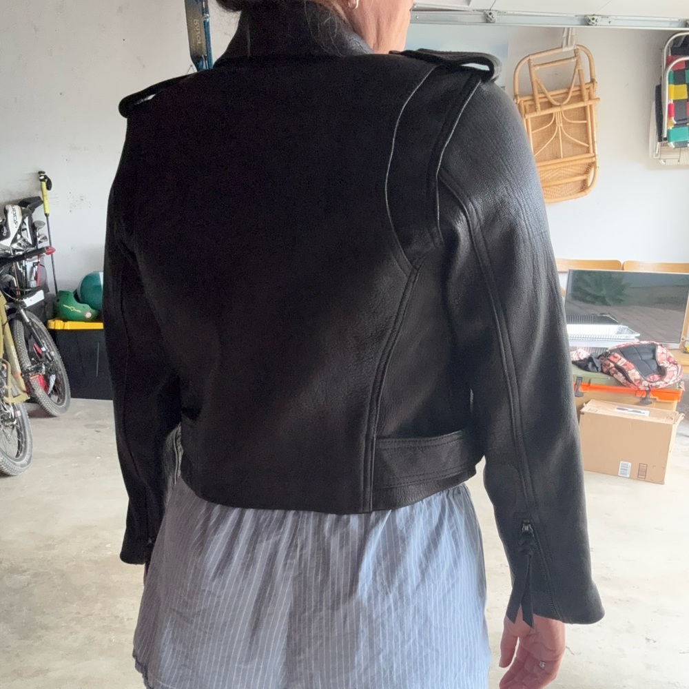 Cleobella Black Leather Moto Jacket - Picture 5 of 6